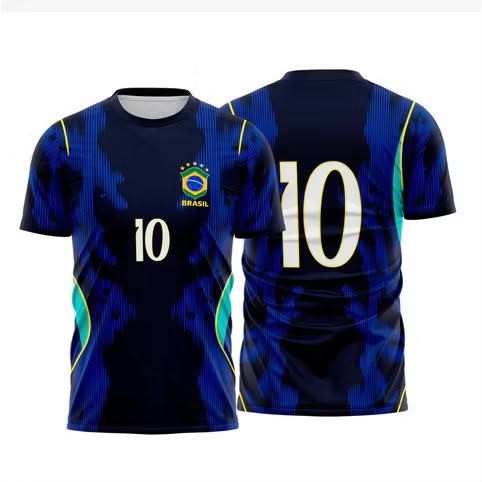 Camisa Brasil Modelo Azul 2026 Torcedor Nº 10 Dry Fit
